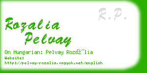 rozalia pelvay business card